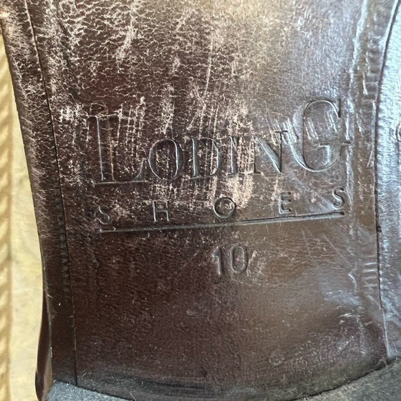 LODING men’s size 10, Oxford, Burgundy, Brown color, excellent condition - Picture 12 of 15